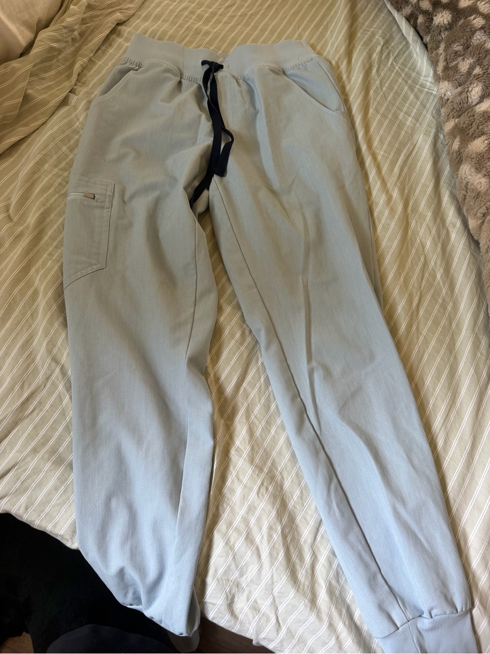 Figs Light Blue Drawstring Jogger Pants